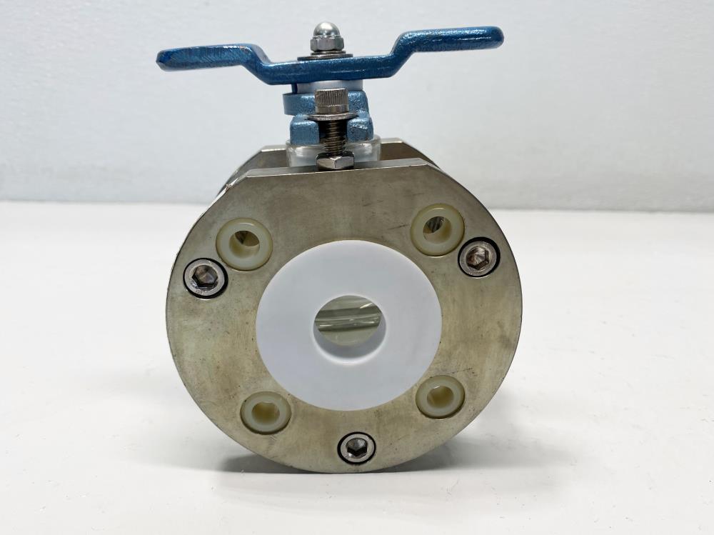 Chem Flow Chemical Glass Ball Valve, Teflon Lined CF2490-74-A